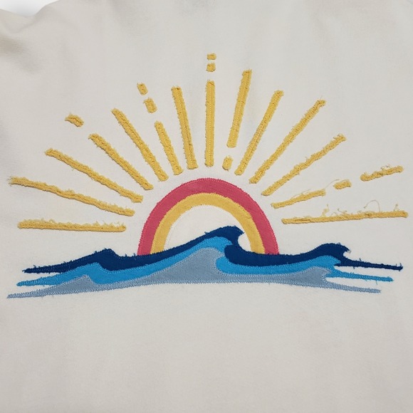 Faherty Womens Daybreak Hoodie Sz XS French Terry Cotton Sunrise Embroidered - Picture 2 of 13